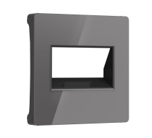 Накладка для двойной розетки Еthernet RJ-45 Werkel графит акрил W1191144 4690389197581