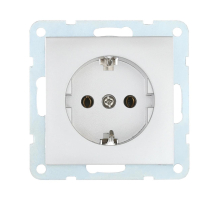 Розетка LK Studio с з/к, без шторок (серебристый металлик) LK60 863103-1