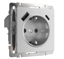 Розетка Werkel серебряный матовый W1171765 4690389195600