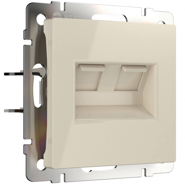 Розетка двойная Ethernet RJ-45 Werkel слоновая кость W1181103 4690389155864 Розетка двойная Ethernet RJ-45 Werkel слоновая кость W1181103 4690389155864