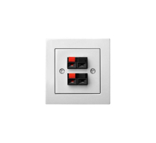 Аудиорозетка двойная Liregus Epsilon белый 28-037