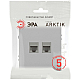 Розетка ЭРА Arktik 16-3108-03 информационная двойная 2XRJ45 алюминий Б0070486