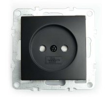 Розетка 2P Stekker Эрна черный PST10-9109-03 49153