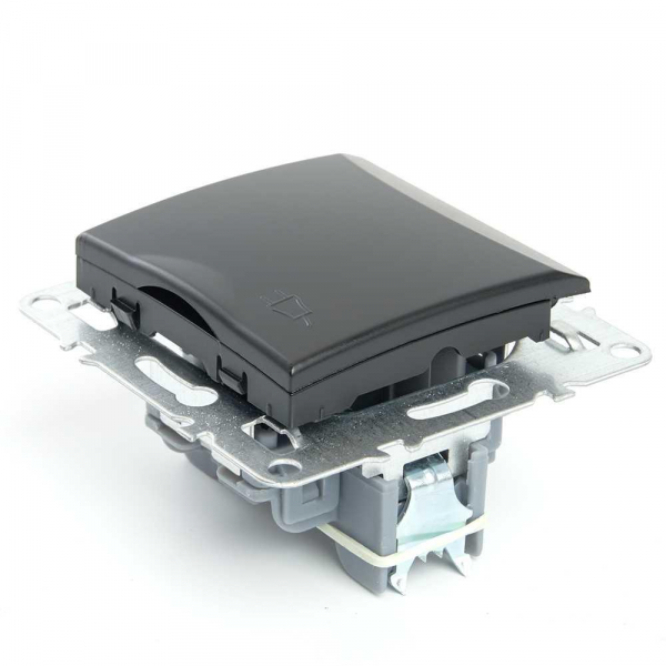 Розетка 2P+PE Stekker Эрна с крышкой черный PST16-9112-03 49156 Розетка 2P+PE Stekker Эрна с крышкой черный PST16-9112-03 49156