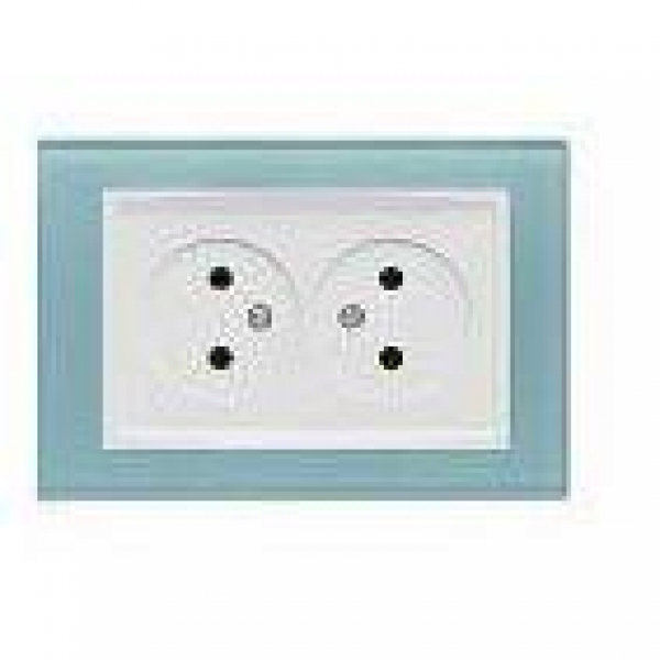 Розетка двойная 2P Vesta-Electric Exclusive Blue голубой FRZ00040011SIN Розетка двойная 2P Vesta-Electric Exclusive Blue голубой FRZ00040011SIN