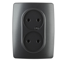 Розетка ЭРА 12 2x2P 16A 250V 12-2107-05 Б0031242