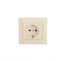Розетка Makel 1-м СП Defne 16А IP20 с/з крем. 42010028