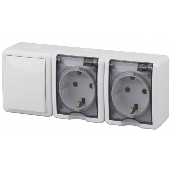 Блок розетки-выключатель ЭРА Эксперт IP54 16A 250V 11-7403-01 Б0027673 Блок розетки-выключатель ЭРА Эксперт IP54 16A 250V 11-7403-01 Б0027673