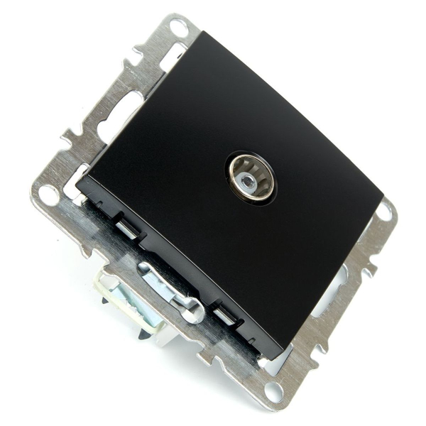 ТВ-розетка Stekker Эрна черный PST00-9108-03 49152