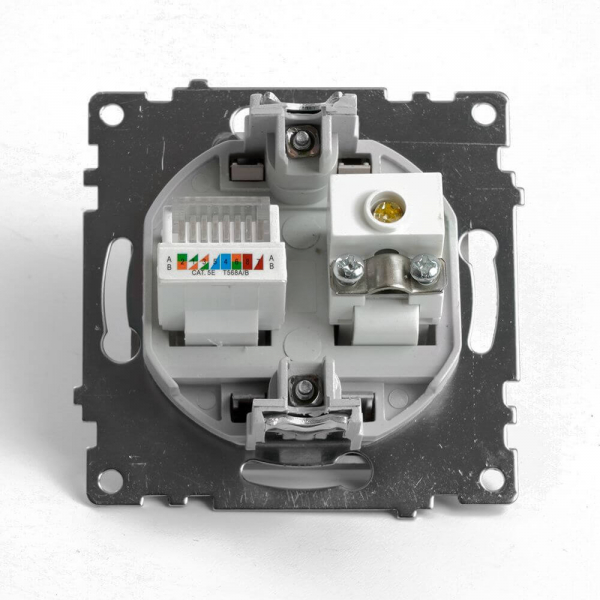 Розетка телевизионная TV + компьютерная RJ-45 Stekker Катрин шампань GLS00-7106-02 49184 Розетка телевизионная TV + компьютерная RJ-45 Stekker Катрин шампань GLS00-7106-02 49184