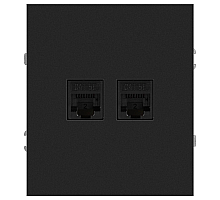 Розетка ЭРА Arktik 16-3108-05 информационная двойная 2XRJ45 антрацит Б0070488