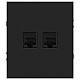 Розетка ЭРА Arktik 16-3108-05 информационная двойная 2XRJ45 антрацит Б0070488