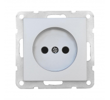 Розетка LK Studio без з/к, со шторками (серебристый металлик) LK80 843303-1