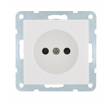 Розетка LK Studio без з/к, со шторками (белый) LK80 843304-1