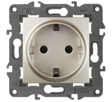 Розетка ЭРА Elegance 2P E Schuko со шторками 16A 250V 14-2102-04 Б0034275