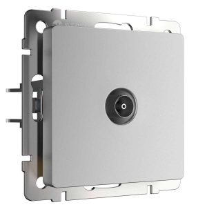 W1184006/ ТВ-розетка проходная (серебряный)