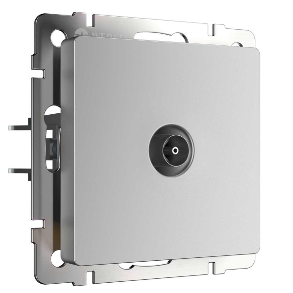 W1184006/ ТВ-розетка проходная (серебряный)