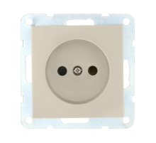 Розетка LK Studio без з/к, со шторками (бежевый) LK60 863301-1