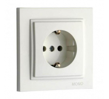 Розетка 2К+З Mono Electric Despina 16A 250V винтовое подключение жемчуг 102-252521-117