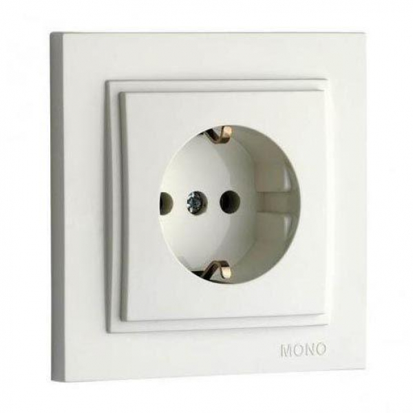 Розетка 2К+З Mono Electric Despina 16A 250V винтовое подключение жемчуг 102-252521-117 Розетка 2К+З Mono Electric Despina 16A 250V винтовое подключение жемчуг 102-252521-117