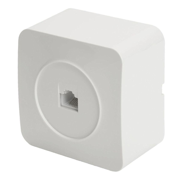 Розетка компьютерная RJ-45 Stekker София белый MST00-20-01 49300