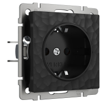 Розетка Werkel Hammer с заземлением черный W1271008 4690389162596