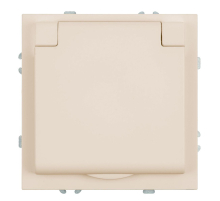 Розетка 1-местная с крышкой с защ. штор, Stekker, с/з, IP42, 250В, 16А Эмили, RST16-5112-08, кашемир, soft touch 49907