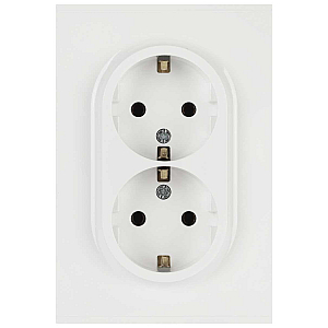 Розетка ЭРА Arktik 16-2104-01 двойная с заземлением 2X2P+E Schuko 16А-250В белый Б0070444