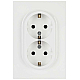 Розетка ЭРА Arktik 16-2104-01 двойная с заземлением 2X2P+E Schuko 16А-250В белый Б0070444