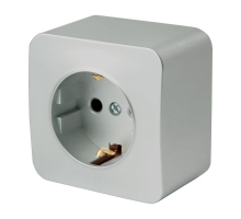 Розетка 2P+PE Stekker София серебро MST16-11-03 49326