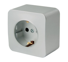 Розетка 2P+PE Stekker София серебро MST16-11-03 49326