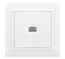 Минск Розетка RJ-45 1-местная СП белая EKF Basic ERK01-035-10