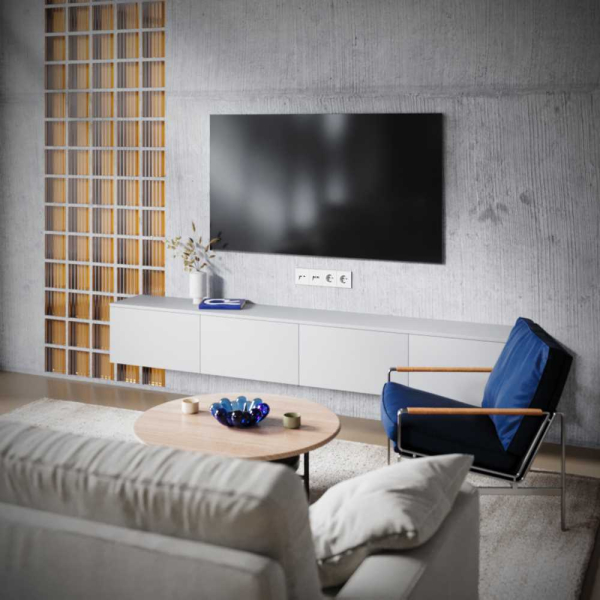 Розетка телевизионная встраиваемая Voltum S70 TV+RJ45 кат. 6 белый матовый VLS060702