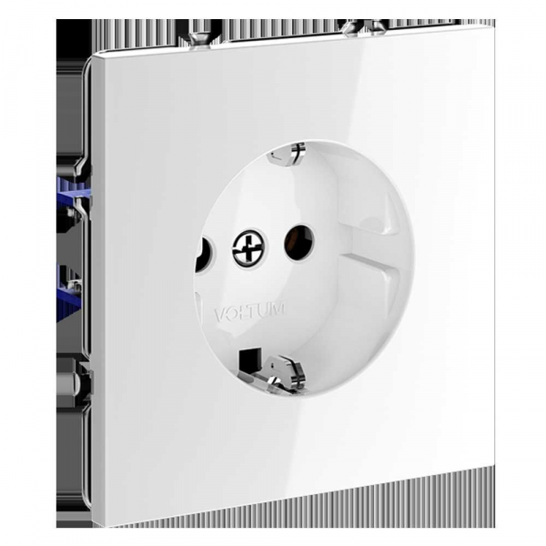 Розетка встраиваемая Voltum S70 с заземлением 16А, (белый глянцевый) VLS040101 Розетка встраиваемая Voltum S70 с заземлением 16А, (белый глянцевый) VLS040101