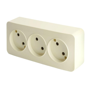 Розетка тройная 2P Stekker София слоновая кость MST10-13-04 49499