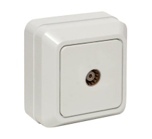 Розетка TV 1-мест. 75Ом 5-862МГц бел. Рим EKF PROxima ENA00-027-10