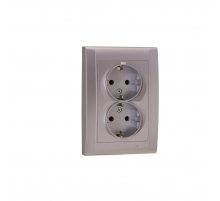 Розетка двойная с/з ( новый дизайн) Makel Defne 42065057