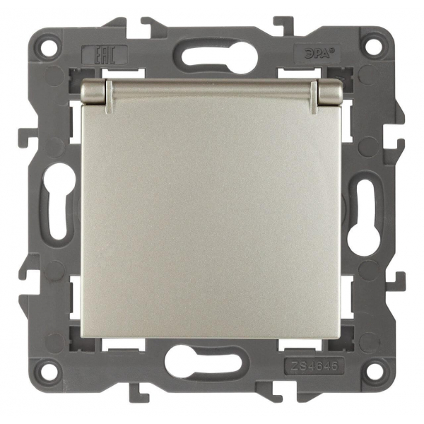 Розетка ЭРА Elegance 2P E Schuko со шторками с крышкой 16A 250V 14-2103-04 Б0034281 Розетка ЭРА Elegance 2P E Schuko со шторками с крышкой 16A 250V 14-2103-04 Б0034281