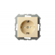 Розетка 2P+E Liregus Epsilon со шторками бежевый 28-0663