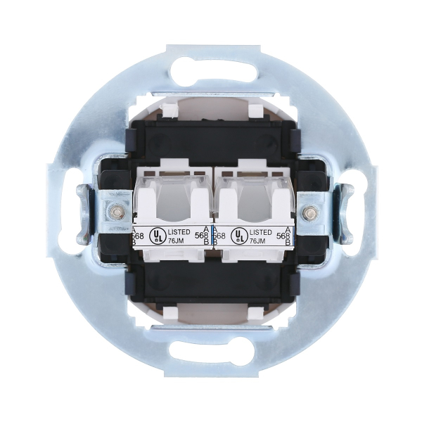 Розетка LK Studio компьютерная 2хRJ-45 кат. 5е с накладкой (белый) Vintage 886204-1