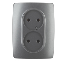 Розетка ЭРА 12 2x2P 16A 250V 12-2107-12 Б0031244