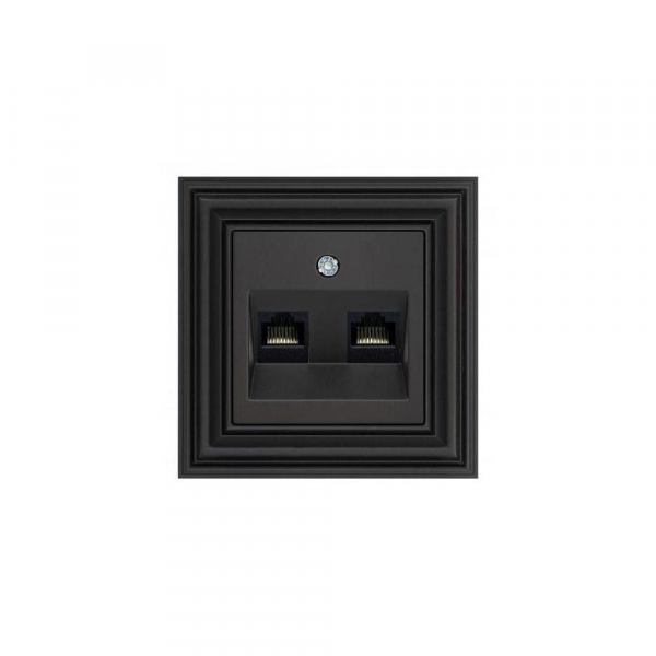 Розетка 2xRJ45 Liregus Retro черный матовый 29-236 Розетка 2xRJ45 Liregus Retro черный матовый 29-236