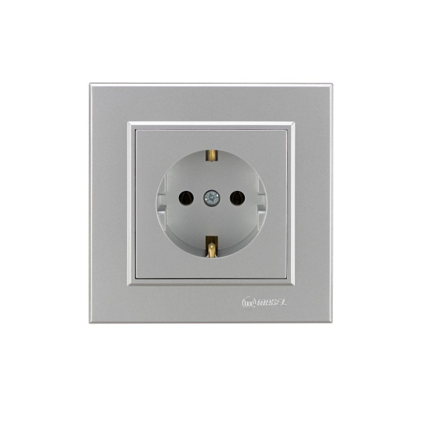 Розетка Makel 1-м СП Karea 16А IP20 с/з сереб. 56065028 Розетка Makel 1-м СП Karea 16А IP20 с/з сереб. 56065028