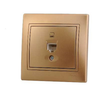 Розетка компьютерная Lezard Mira золото 701-1313-139