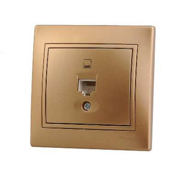 Розетка компьютерная Lezard Mira золото 701-1313-139 Розетка компьютерная Lezard Mira золото 701-1313-139