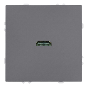 Розетка HDMI 2.0 Type A (механизм), серия Эмили, STEKKER, RST00-5118-10, платиново-серый, soft touch 50170