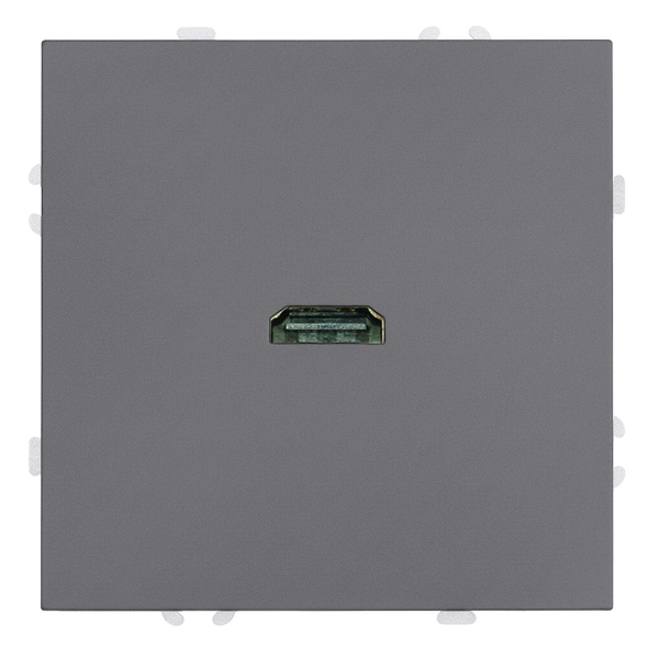 Розетка HDMI 2.0 Type A (механизм), серия Эмили, STEKKER, RST00-5118-10, платиново-серый, soft touch 50170