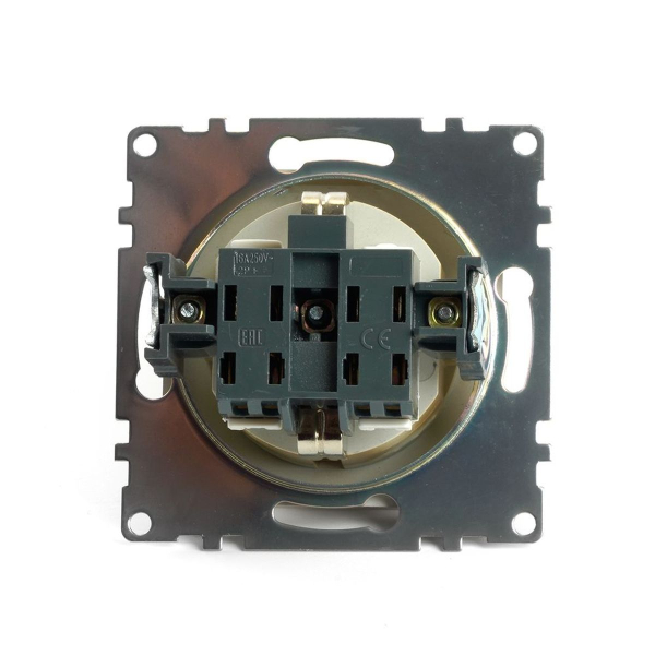 Розетка 2P+E Stekker Эрна золото GLS16-7110-08 49224
