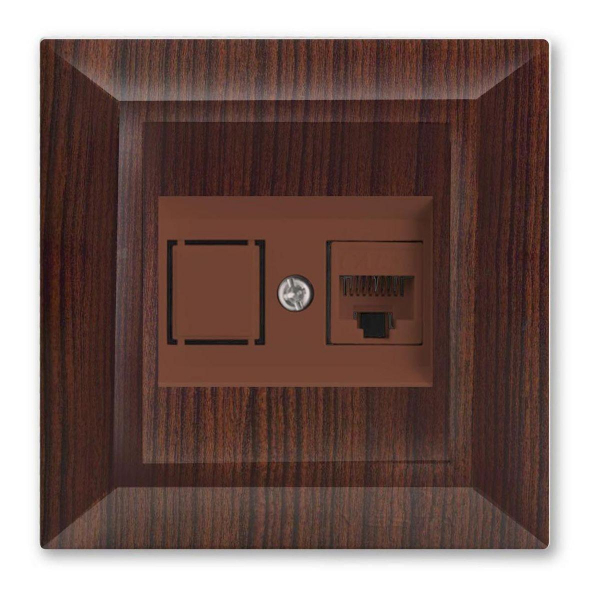 Розетка LAN Vesta-Electric Roma Mebel коричневый FRZCW010101FRN Розетка LAN Vesta-Electric Roma Mebel коричневый FRZCW010101FRN