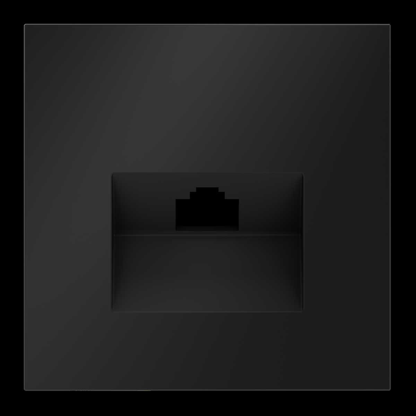 Накладка для розетки компьютерной RJ45 кат.6 S70 (черный матовый) Voltum VLS001308